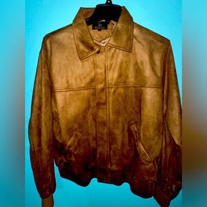 Emporio Fashion Jacket Men's Brown Faux Suede Size L